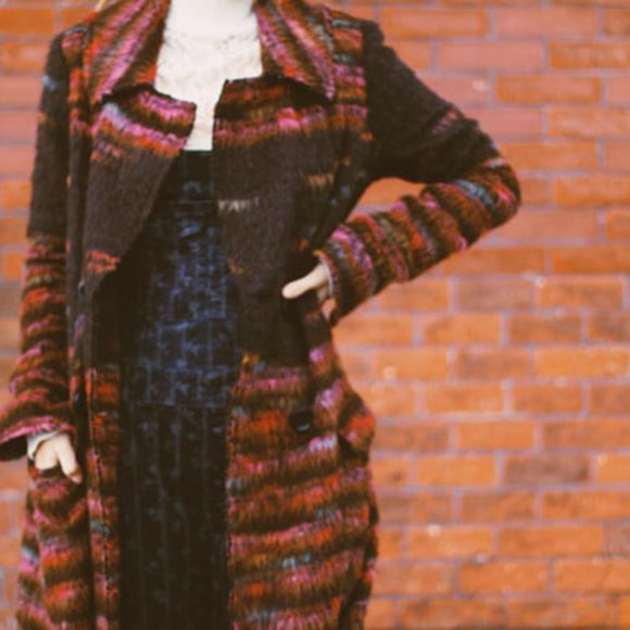 Free People Small Every Minute Wool Maxi Coat Black Trench Duster maxi - Picture 8 of 10